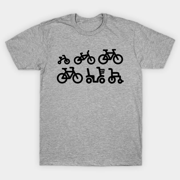 Evolution mountain bike MTB ATB biking bicycle T-Shirt by LaundryFactory